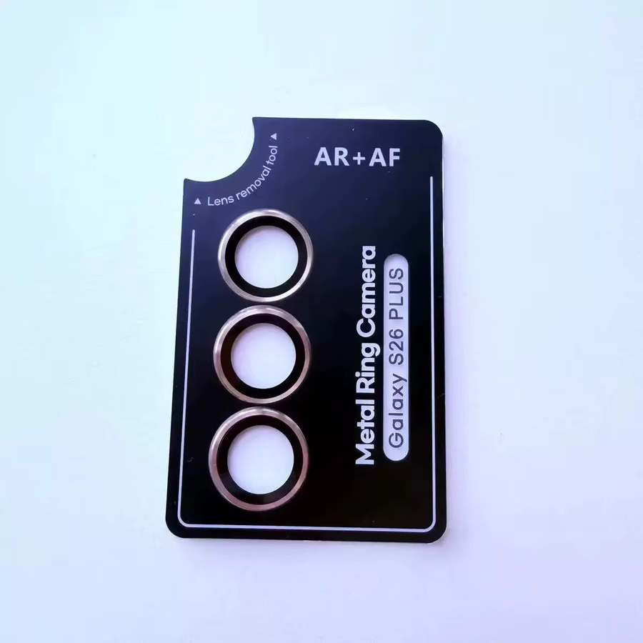 AR+AF Rückkamera-Schutzglas für Samsung Galaxy S26 Ultra und S26 Plus mit Metallringen in Schwarz - Bild 1