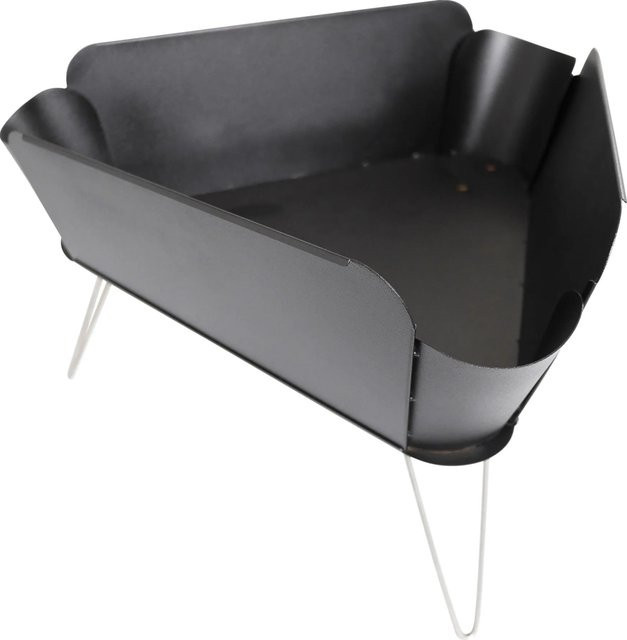 VASNER Merive M1 Feuerschale niedrig abgerundet in Schwarz aus Stahl und Edelstahl - Bild 1