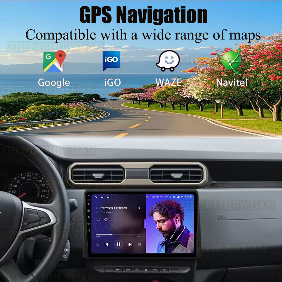 TIEYEZ Android 15 Multimedia Autoradio mit Android Auto und CarPlay für Renault Dacia Duster 2019 bis 2023 und Arkana in Schwarz - Bild 4
