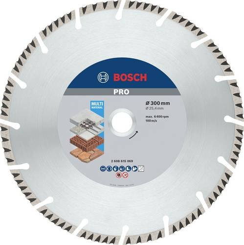 Bosch Diamanttrennscheibe Standard for Universal für Beton und Universalanwendungen, Durchmesser: 300 mm, Bohrungs-Ø: 25,4 mm - Bild 1