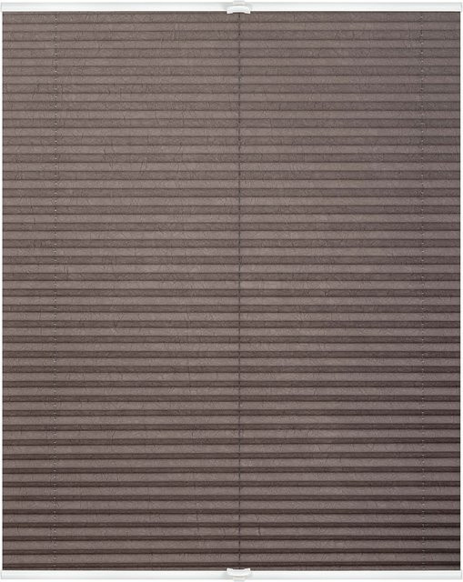 LICHTBLICK Plissee Klemmfix halbtransparent Taupe/Grau B: 55 cm, H: 130 cm - Bild 1