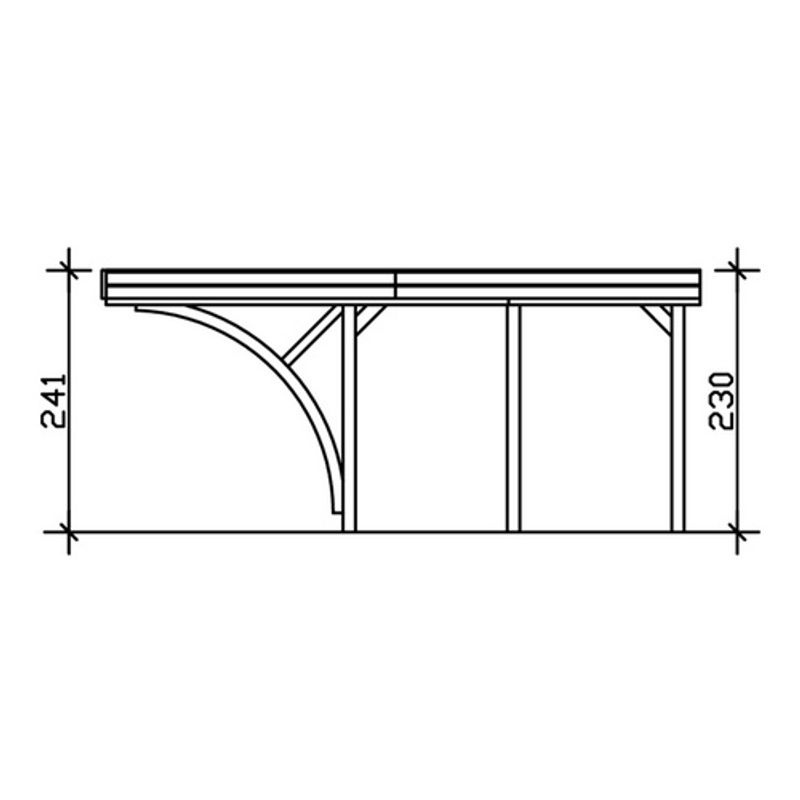 SKANHOLZ Carport Friesland Set 6, braun, B/T: 314 x 555 cm, Firsthöhe: 241 cm - Bild 2