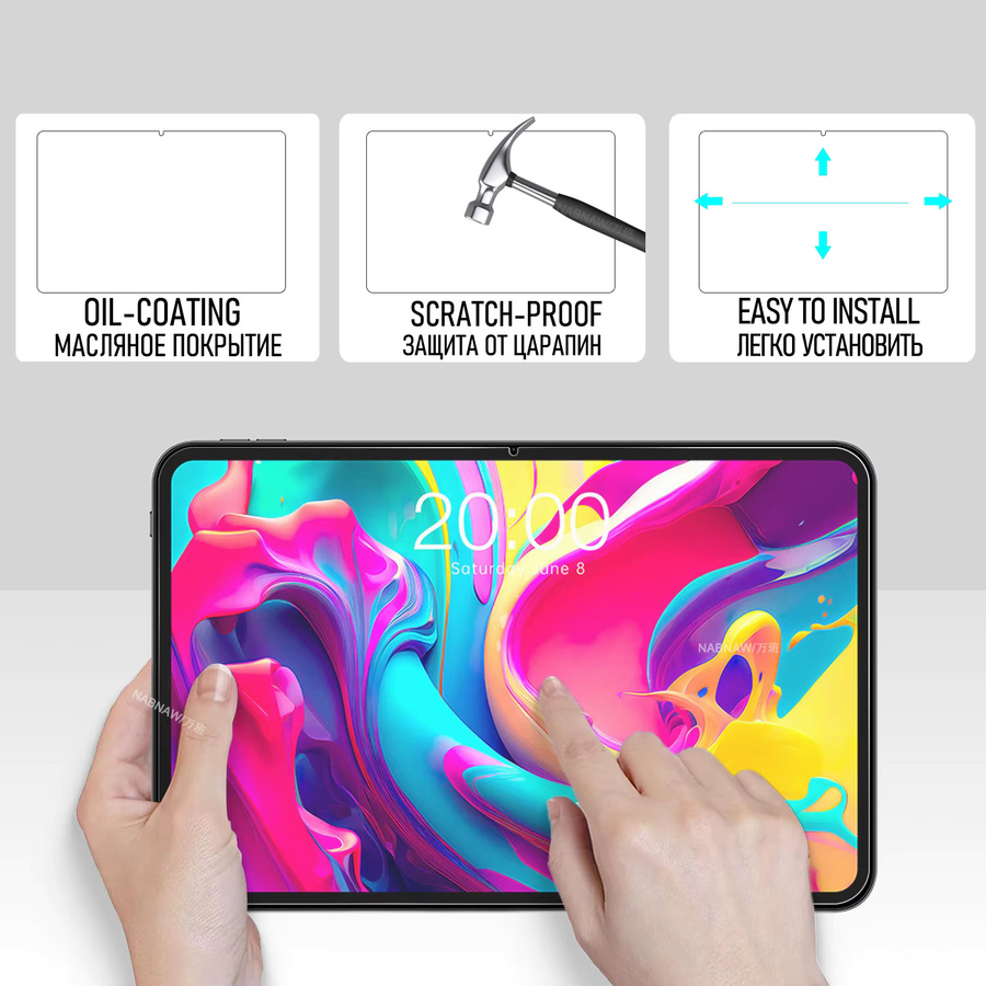 Teclast T65 2026 HD-Displayschutzfolie aus gehärtetem Glas, transparent, 2er-Pack - Bild 2