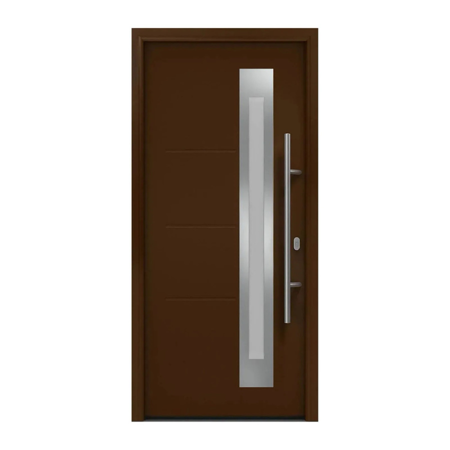 EcoStar Haustür Isopro IP 780S mit Glaseinsatz in Terrabraun, B: 110 cm, H: 210 cm, DIN Rechtsausführung - Bild 2