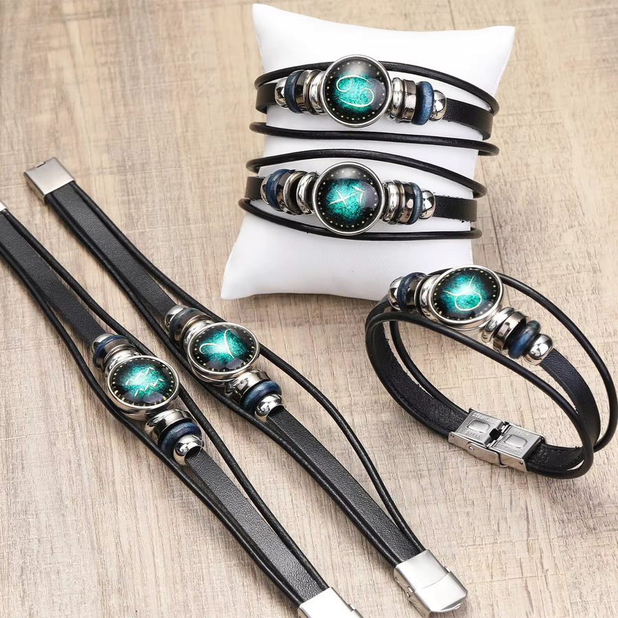 SANSWL Manschettenarmband Edelstahl, Schwarz, Unisex - Bild 4