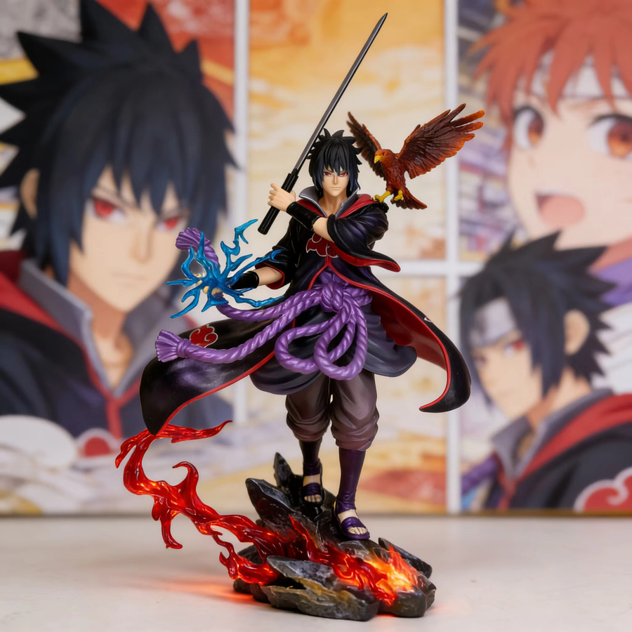 Bandai Naruto Sasuke Skulptur Modell, Desktop-Ornament, Lila, Bunt / Mehrfarbig - Bild 2
