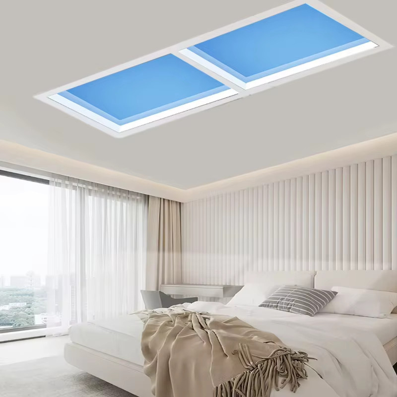 HomeLover Blaue LED-Einbau-Deckenleuchte in minimalistischem quadratischem Design für Schlafzimmer, Küche und Büro - Bild 2