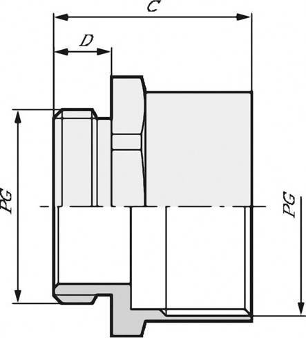 LAPP Kabelverschraubung Verlängerung SKINDICHT ZS-XL PG 13,5 aus Polyethylen in Weiß, 100 Stück - Bild 1