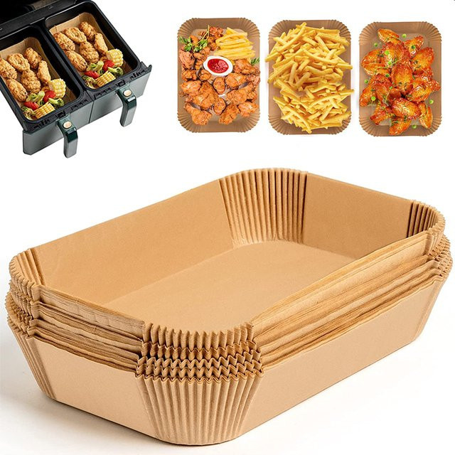 JYN Einweg Backpapier für die Heißluftfritteuse, Antihaftbeschichtet und Ölbeständig, Zubehör für Airfryer und Mikrowelle - Bild 1