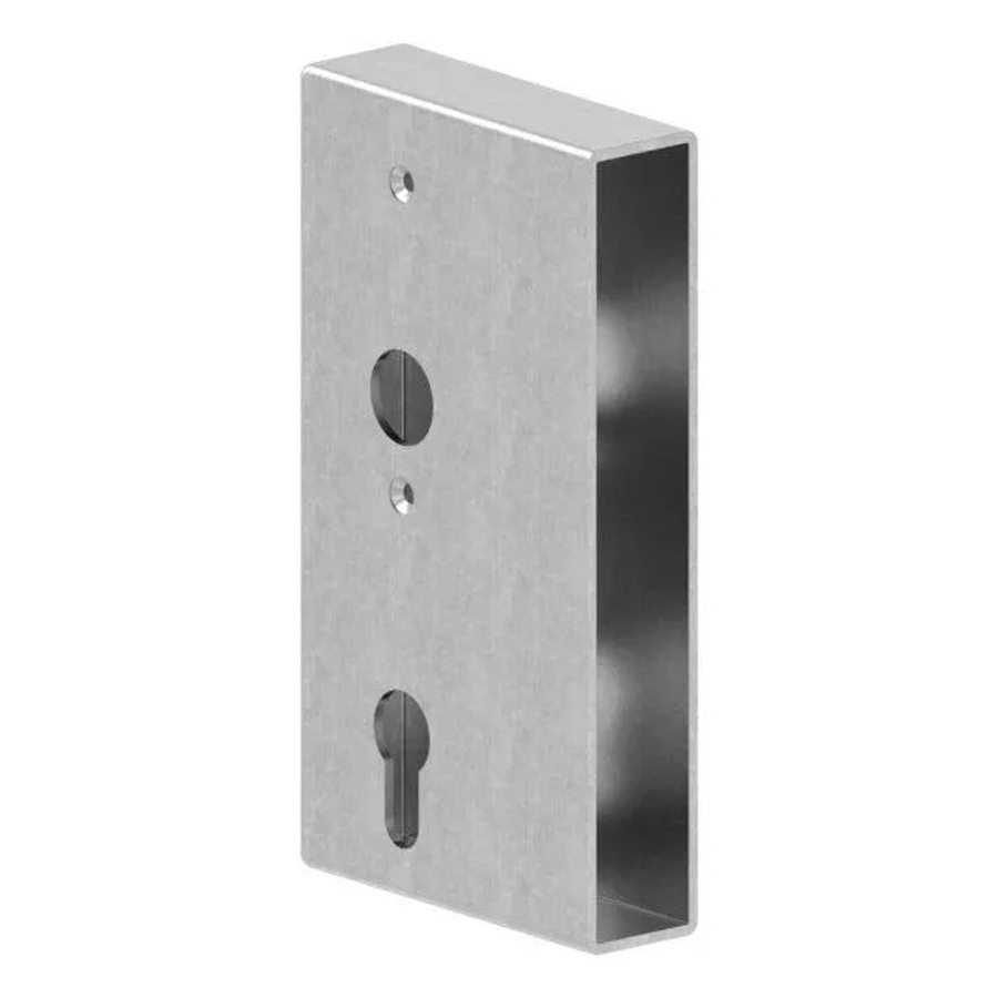 FeNau Schlosskasten aus Stahl in Silber, B/T/H: 3,0 x 9,45 x 17,3 cm - Bild 2
