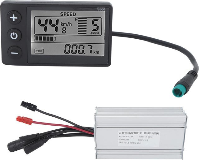 Igeteck Fahrrad Lithium Umbau Controller Kit mit S866 Display Panel in Schwarz, Wasserdicht, 30A DIY Modifiziert - Bild 1