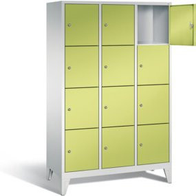 C+P Garderobenschrank Classic in Viridingrün und Lichtgrau, H: 185 cm, B: 120 cm, T: 50 cm - Bild 1