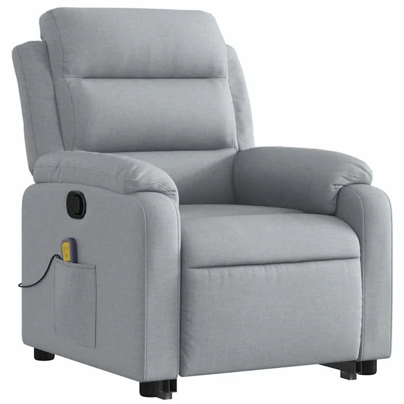 Vidaxl Massagesessel Aufstehhilfe Relaxsessel aus Stoff in Grau - Bild 6