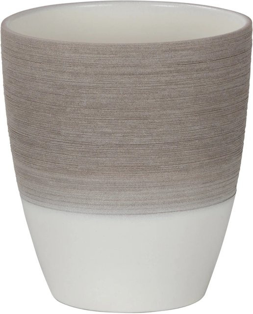Scheurich Orchideengefäß 650 in Espresso Cream mit Kratzoptik im Landhausstil, Durchmesser: 13 cm - Bild 1