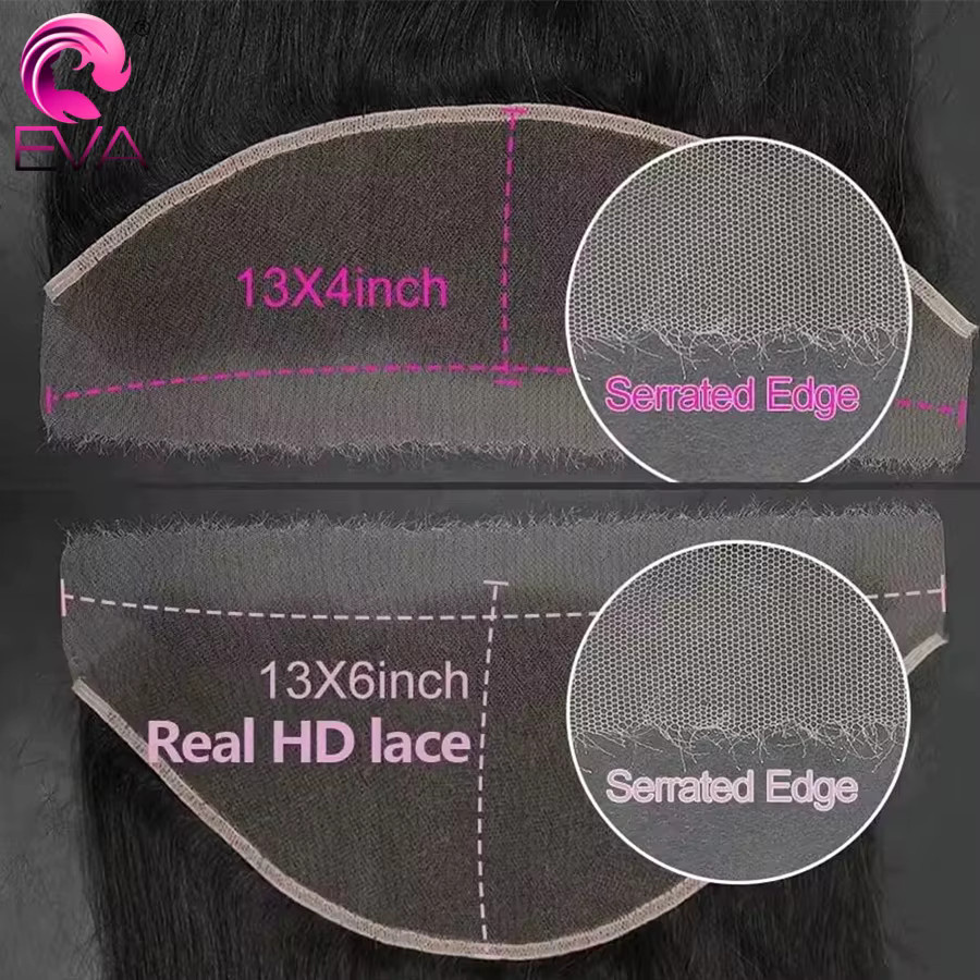 Eva Hair HD Lace Closures und Lace Frontal Closure, Echthaar, Unisex - Bild 3