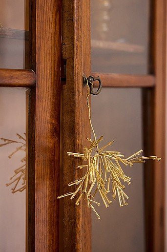 Jotex Weihnachtsdekoration GLITZ Gold Stern-Pendel aus Glas und Metall - Bild 1