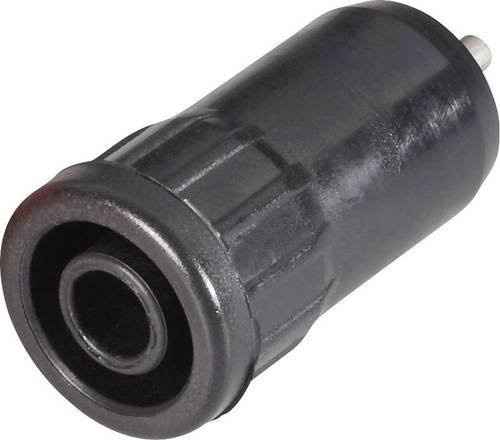 Schnepp BU 4800sw Sicherheits-Laborbuchse für den vertikalen Einbau, Stift-Ø: 4mm, Schwarz - Bild 1