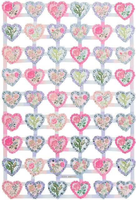 Rico Design Paper Poetry Glanzbilder Herzen in Multicolour, B: 17,0 cm, H: 25,0 cm, T: 1,0 cm - Bild 1