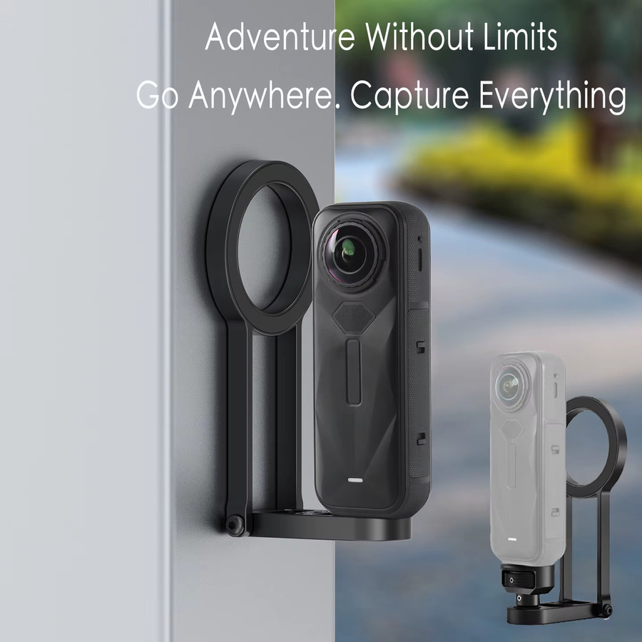 FEICHAO Magnetische Multifunktions-Schnellspannerhalterung für GoPro, DJI und Insta360, 360 Grad drehbar, Schwarz - Bild 3