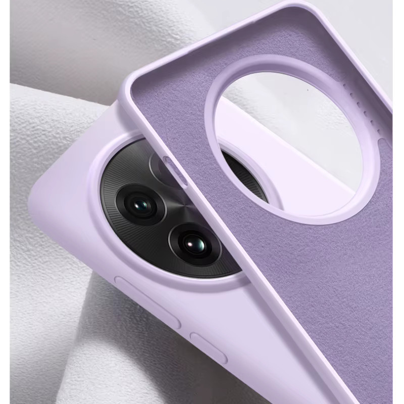 OnePlus 13 Schutzhülle aus flüssigem Silikon mit weicher Innenbeflockung in Purple - Bild 1