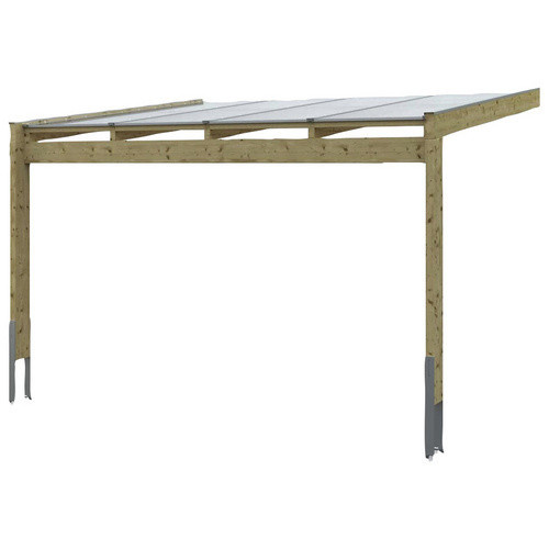 Skan Holz Terrassenüberdachung Novara aus Holz mit Polycarbonat-Dach in Braun, B/T: 450 x 359 cm - Bild 3