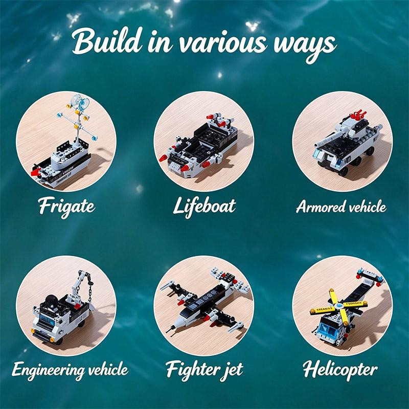 Linyi toy Marine Kriegsschiff Schiffsbau Bausteine Set 65cm - Bild 2