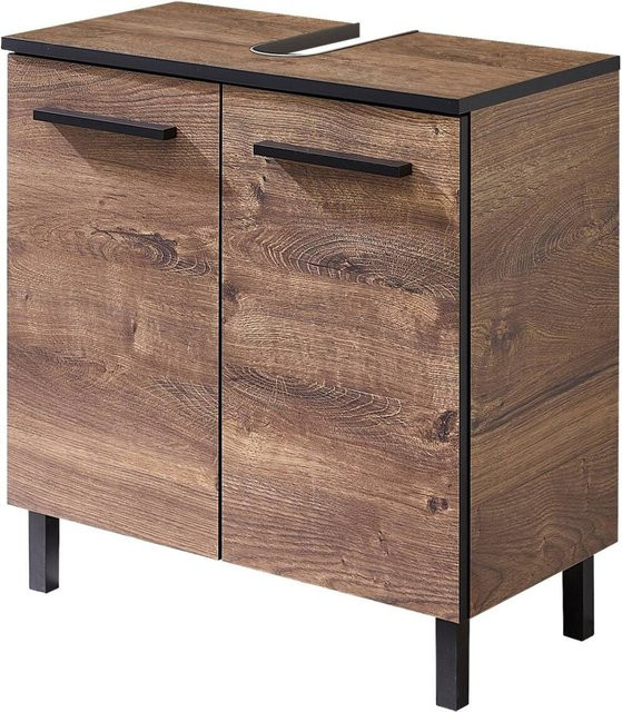 Waschbeckenunterschrank Pelipal Quickset 374 Eiche Ribeck Nachbildung, Wandmontage, Braun, B/H/T: 60 x 53 x 33 cm - Bild 1