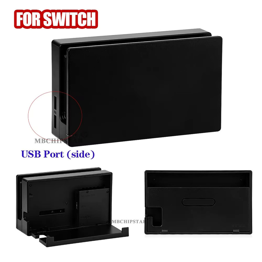 MBCHIPSTAR 2-in-1 Ladestation für Nintendo Switch mit HDMI-Kompatibilität und AC-Adapter, Schwarz - Bild 2