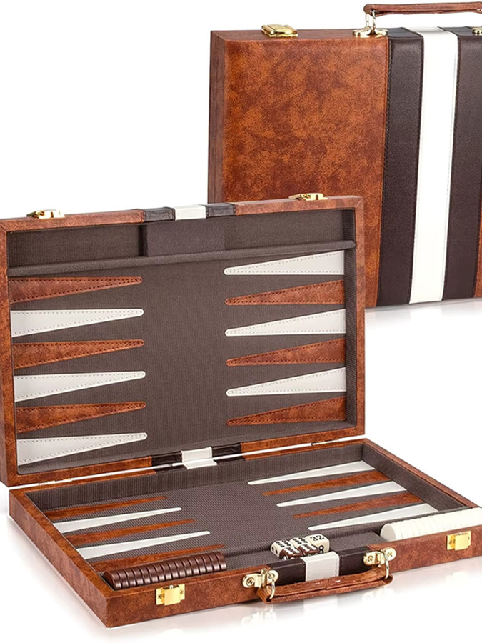Yernea Strategiespiel, klassisches Spielset mit Klappbrett, Holz - Bild 7