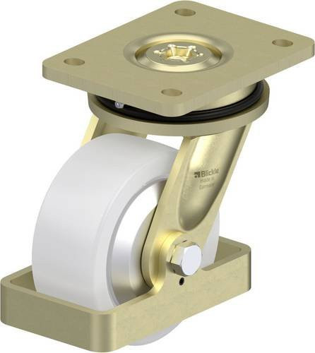 Blickle Schwerlast-Lenkrolle LS-SPO 127G-FA-FS mit Rad-Durchmesser 125 mm und einer Tragfähigkeit von 750 kg in Weiß - Bild 1