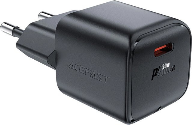 Acefast A73 Mini Netzladegerät mit 20W und 3A, 1 x USB-C, Schwarz - Bild 1