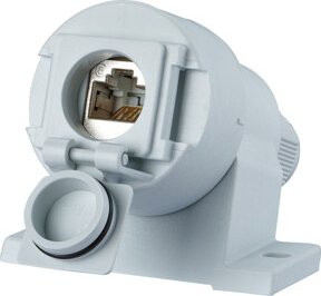 BTR NETCOM Anschlussdose E-DAT ind. 8(8) Ethernet LAN in Grau - Bild 1