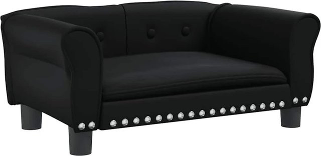 VIDAXL Hundebett Sofa in Schwarz aus Kunstleder, B/T/H: 70 x 45 x 30 cm - Bild 1
