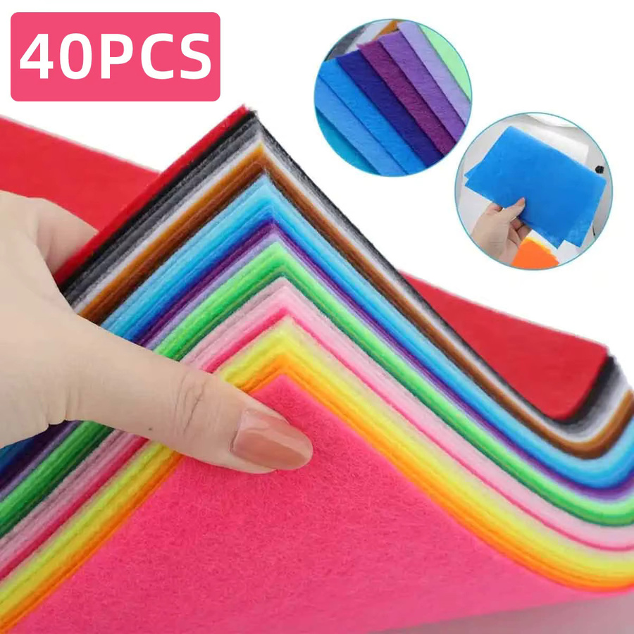 40 Stück Filzstoff Set in gemischten Farben für DIY und Bastelarbeiten - Bild 6