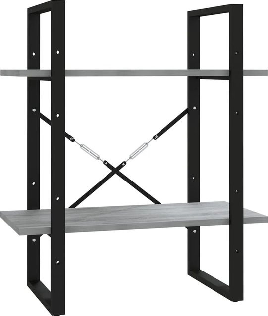 vidaXL Wandregal im Industrial-Design aus Holz und Metall, Grau, B: 60 cm, T: 30 cm, H: 70 cm - Bild 1
