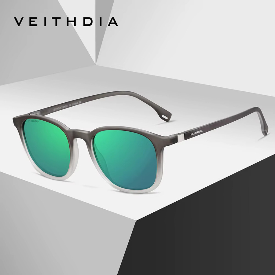 VEITHDIA V7520 Sonnenbrille, Unisex, Vollrand, Square, TR90, polarisiert - Bild 4