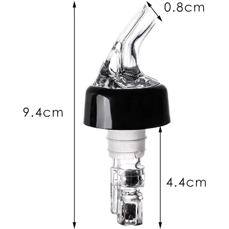 Auslaufsicherer Kunststoff Schnaps Ausgießer in Weiß für Wein und Olivenöl mit 30 ml Füllmenge - Bild 2