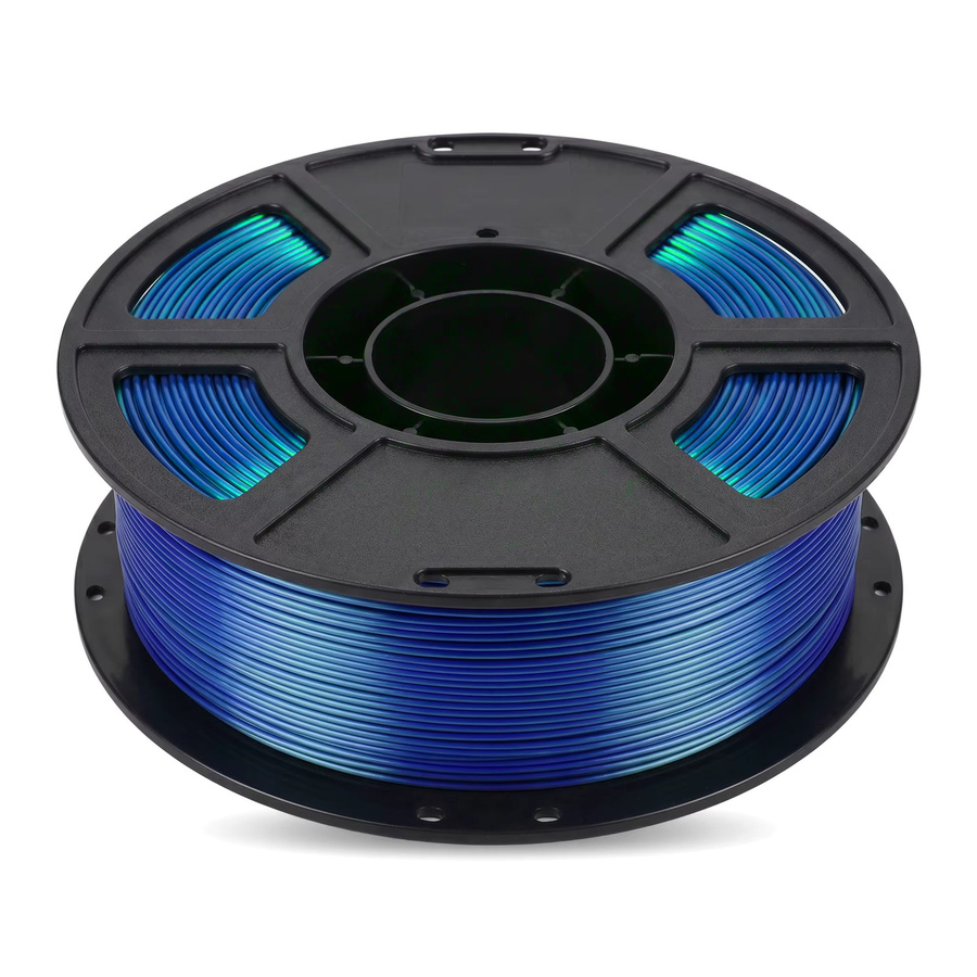 3D Maliang PLA Filament 1,75mm Zweifarbig Seiden Blau-Grün und Silber-Blau für FDM 3D-Drucker, 4 x 250g - Bild 2