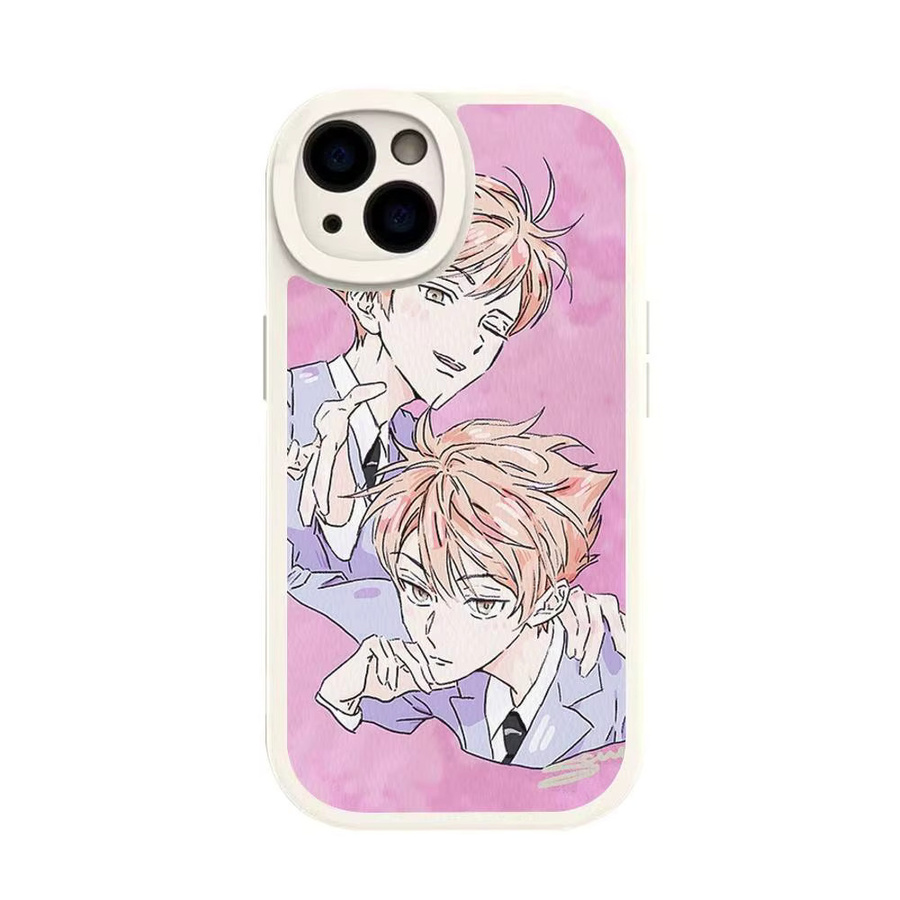 Stoßfeste Lederhülle für iPhone 11 bis 16 Pro Max Plus im Anime Ouran High School Host Club Design in Multicolour - Bild 3
