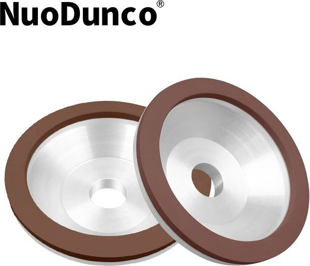 NuoDunco Diamant-Schleifscheiben Bördelbecher aus Harz zum Schleifen und Schärfen von Hartmetall und Metall, Durchmesser: 75 mm, 100 mm, 125 mm oder 150 mm - Bild 1