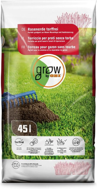 GROW by OBI Rasenerde torffrei mit Sand 45 kg - Bild 1