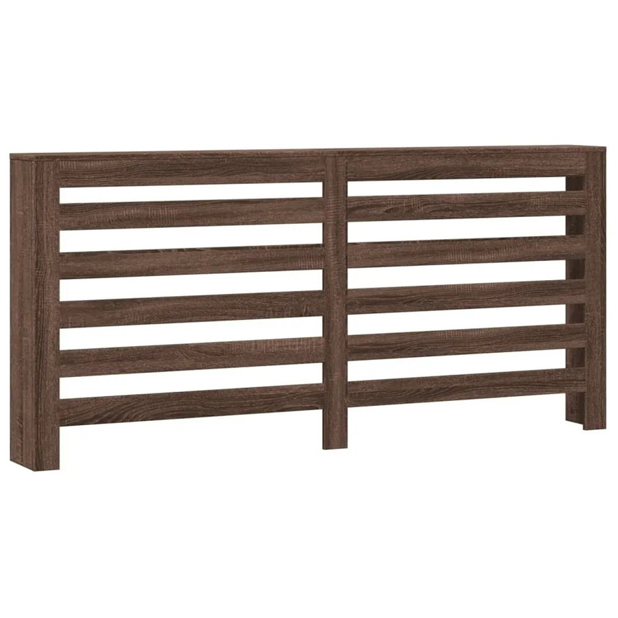 vidaXL Heizkörperverkleidung in Eiche Braun mit Latten-Design aus Holzwerkstoff, B/T/H: 175 x 20 x 82 cm - Bild 2