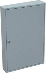 Schlüsselschrank aus Stahl mit 1 Tür in Grau, Wandmontage, B/T/H: 55 x 38 x 80 cm - Bild 1
