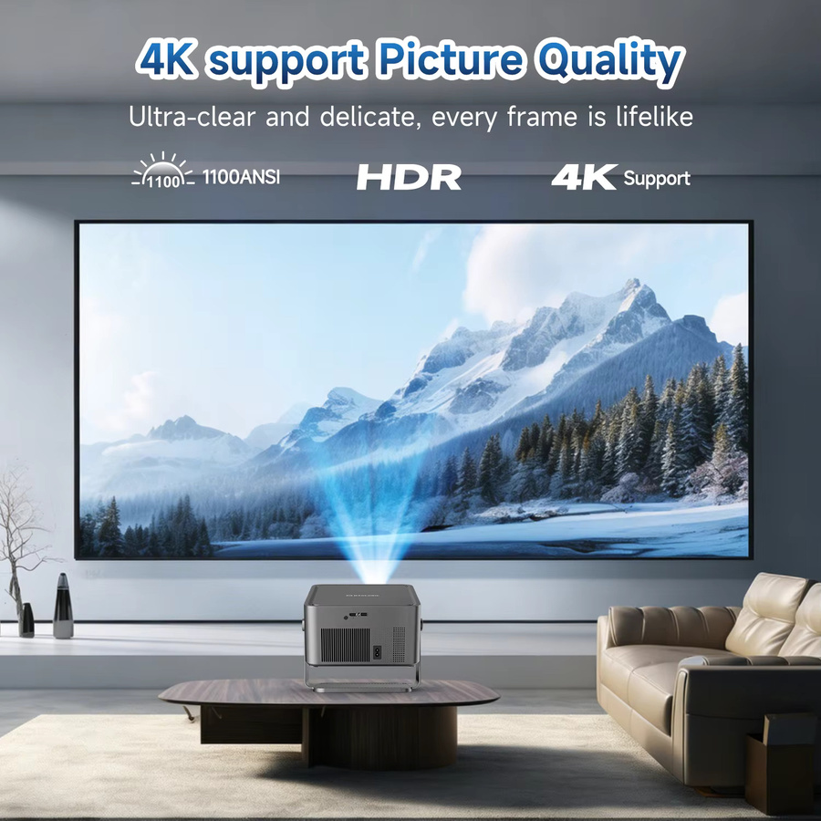 Magcubic HY450GTV Heimkino-Projektor mit Google TV, 4K UHD, 1100 ANSI, Autofokus und HDR10 - Bild 4