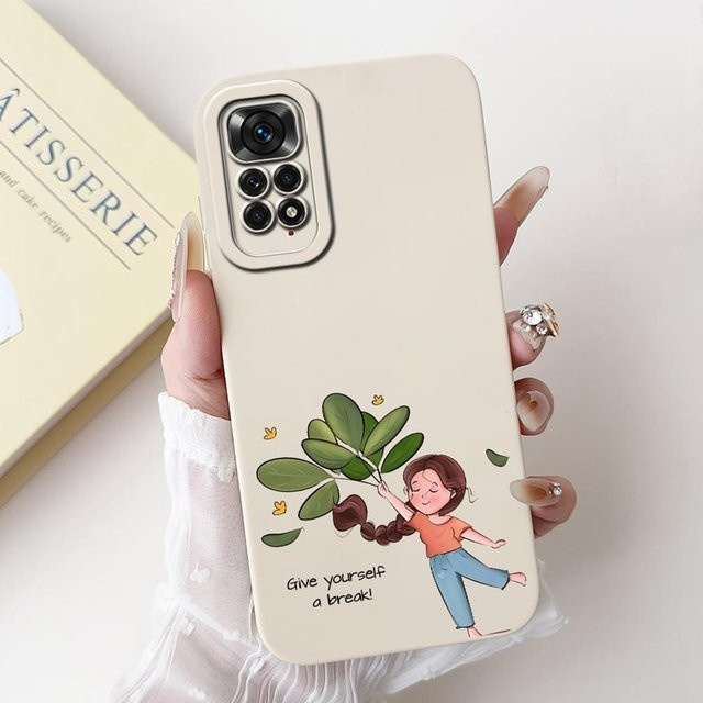 Xiaomi Handyhülle für Redmi Note 11 11s 11 Pro Pro+ 4G 5G Note 11T aus weichem Silikon mit Blumenmuster in Beige - Bild 1