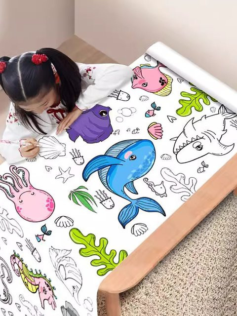 Ausfaltbares Kritzelpapier für Kinder ab 3 Jahren, Breite: 300 cm - Bild 1