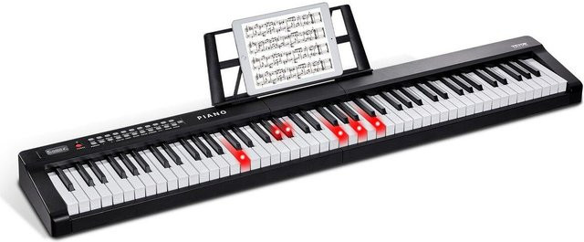 Digitalpiano von Buying Solutions, MB mit 88 halbgewichteten Tasten, Bluetooth und USB, Schwarz - Bild 1
