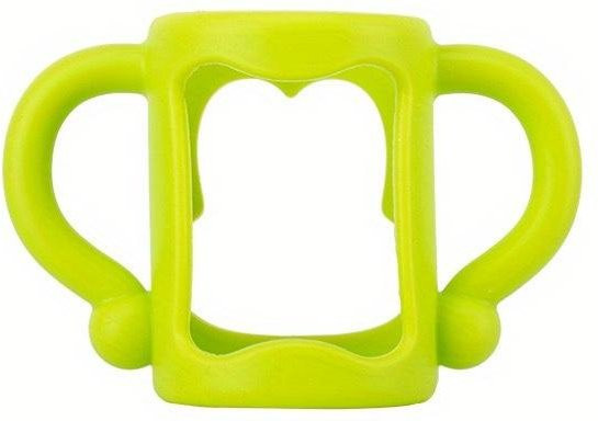 MARKET-3 Silikon-Flaschengriff für schmale Babyflaschen, BPA-frei, Grün - Bild 1