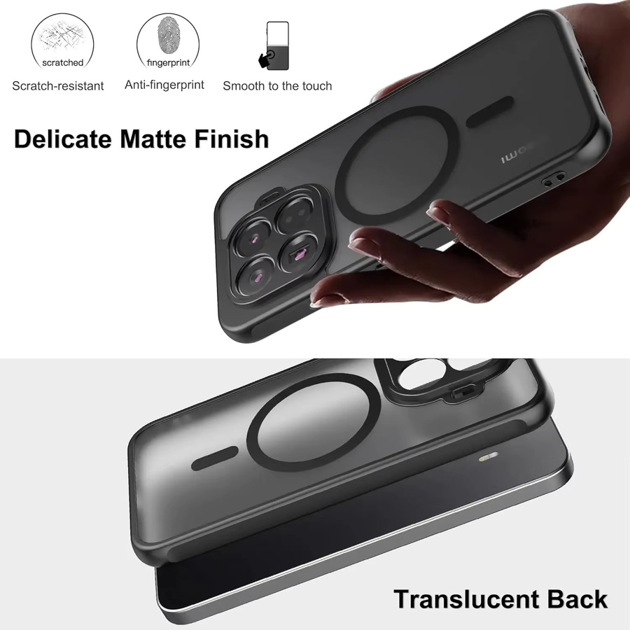 Stoßfeste MagSafe Schutzhülle für Xiaomi 17 Pro Max, 15, 14 Ultra und T Pro mit matter Rückseite und Kameraschutz in Schwarz oder Transparent - Bild 6