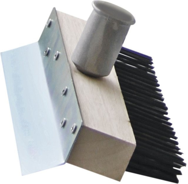 Schneider Pizzaofenbürste in Schwarz mit Metall und Holz, Breite: 25 cm - Bild 1